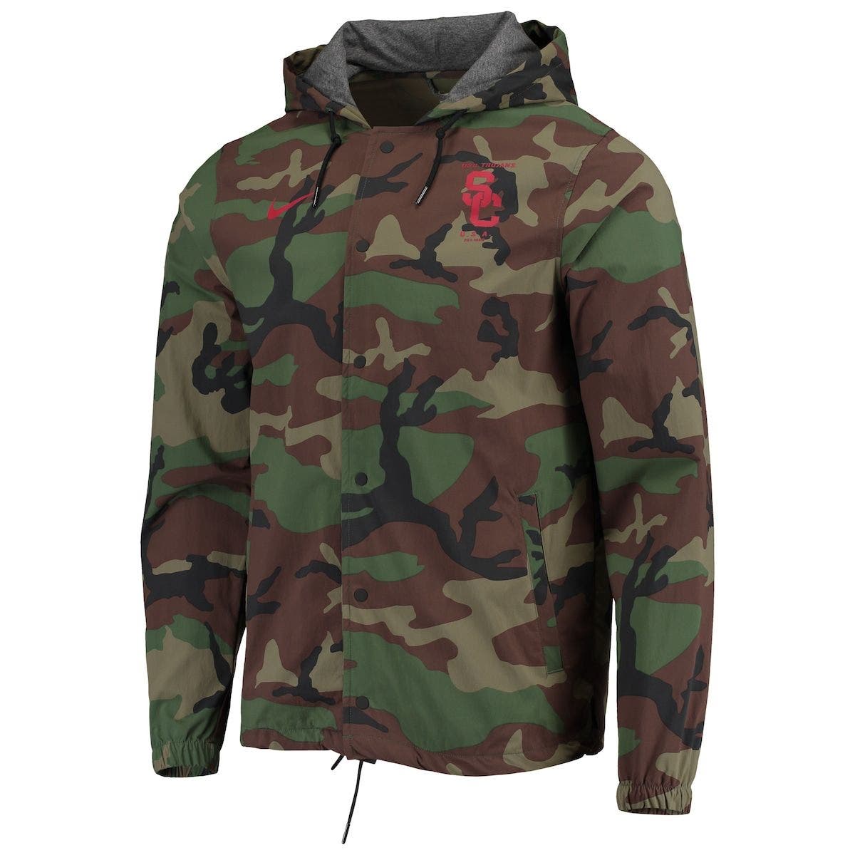 Rrive Mens Sport Drawstring Fashion Zip Front Camouflage Hoodies Sweatshirts Jackets 